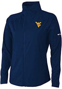 Columbia West Virginia Mountaineers Womens Navy Blue Fairway Friends Light Weight Jacket