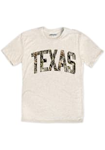Texas Womens Oatmeal Camo Wordmark Short Sleeve T-Shirt