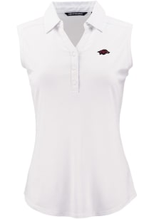Cutter and Buck Arkansas Razorbacks Womens White Forge Eco Polo Shirt