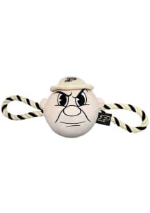 Black Purdue Boilermakers Nylon Rope Pet Toy