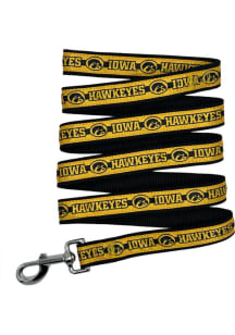 Black Iowa Hawkeyes Satin Pet Leash