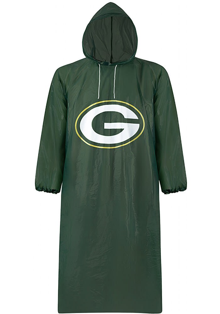 Green hotsell Bay Packers Hooded Poncho