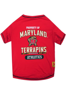 Red Maryland Terrapins Pet Pet T-Shirt