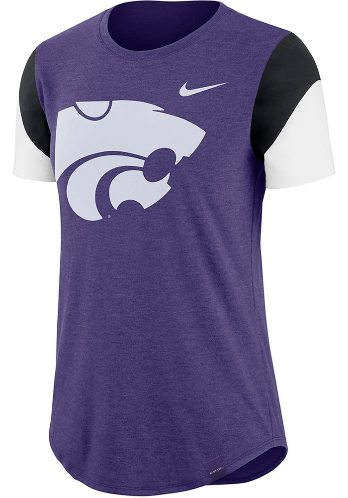 Nike K-State Wildcats Womens Purple Fan Short Sleeve T-Shirt