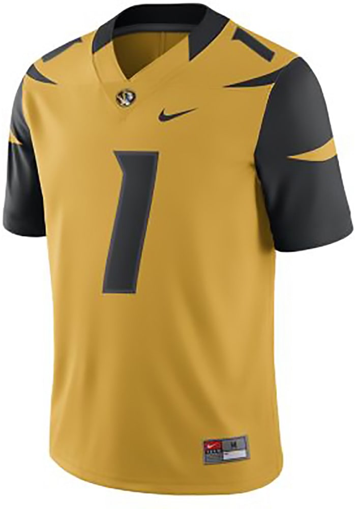 Nike West Virginia Mountaineers #1 Replica Football Jersey - Gold