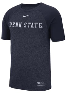 Penn State Nittany Lions Navy Blue Marled Raglan Short Sleeve Fashion T Shirt