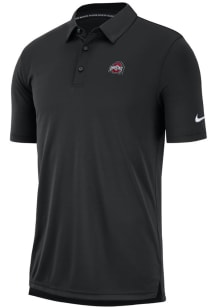 Mens Ohio State Buckeyes Black Nike Col M NK Polo Short Sleeve Polo Shirt