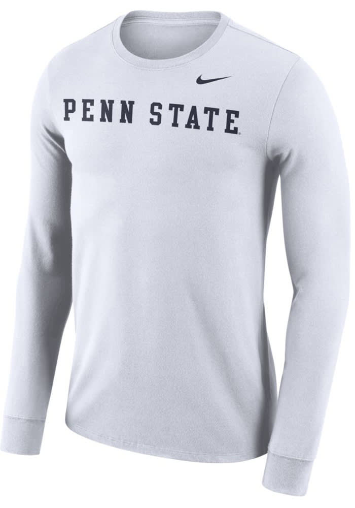 Nike Penn State Nittany Lions White Wordmark Long Sleeve T Shirt