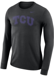 Nike TCU Horned Frogs Black Wordmark Long Sleeve T Shirt