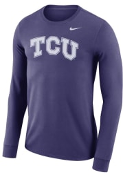 Nike TCU Horned Frogs Purple Wordmark Long Sleeve T Shirt
