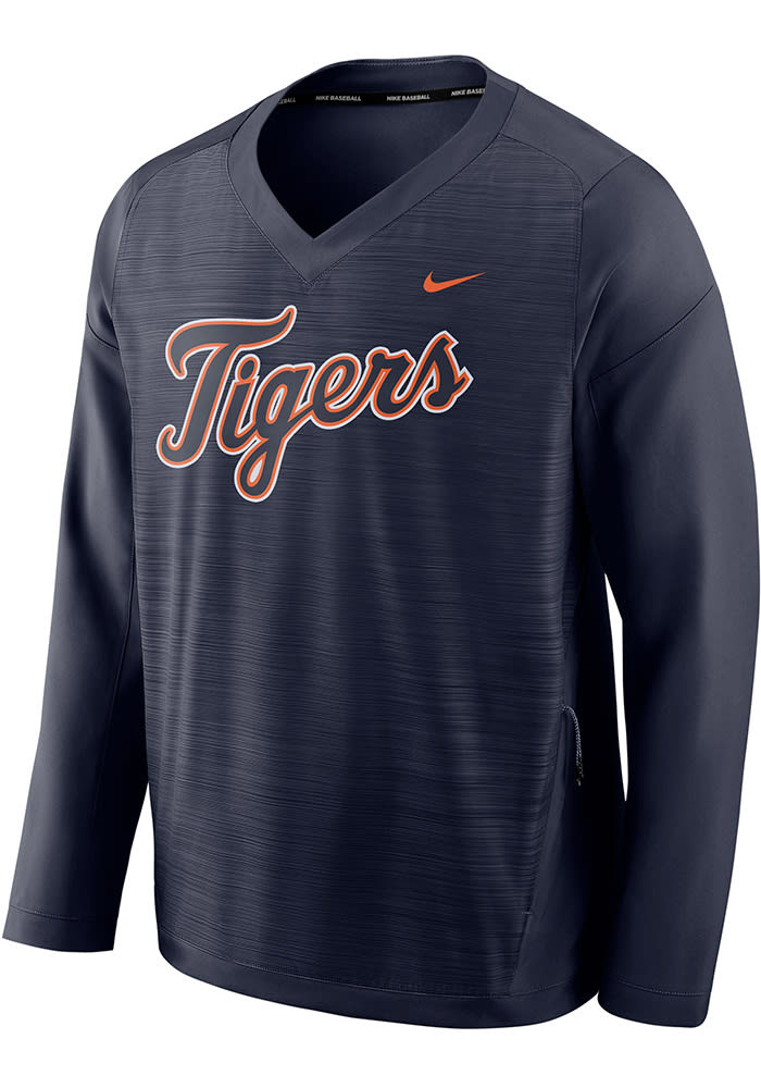 Nike Detroit Tigers Mens Navy Blue Dry Pullover Jackets