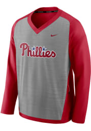 Nike Philadelphia Phillies Mens Grey Dry Pullover Jackets