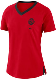 Nike Ohio State Buckeyes Womens Red Basketball Fan Short Sleeve T-Shirt