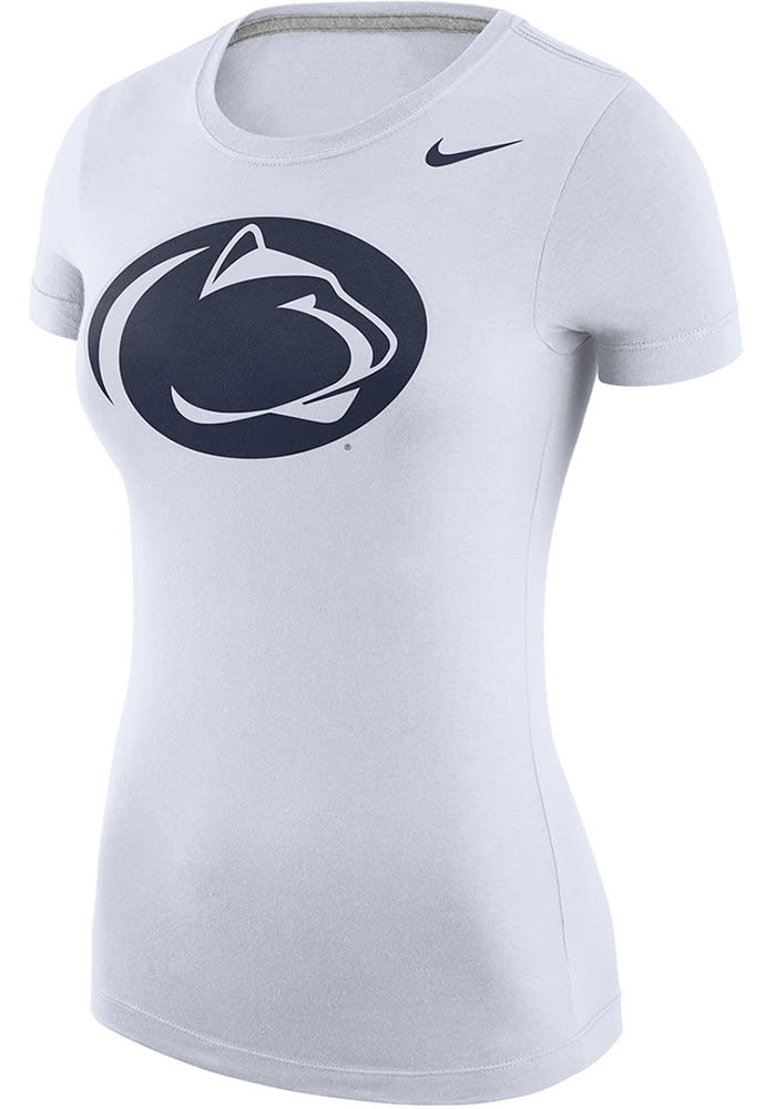 Nike Penn State Nittany Lions Womens White Logo Scoop Neck Short Sleeve T-Shirt
