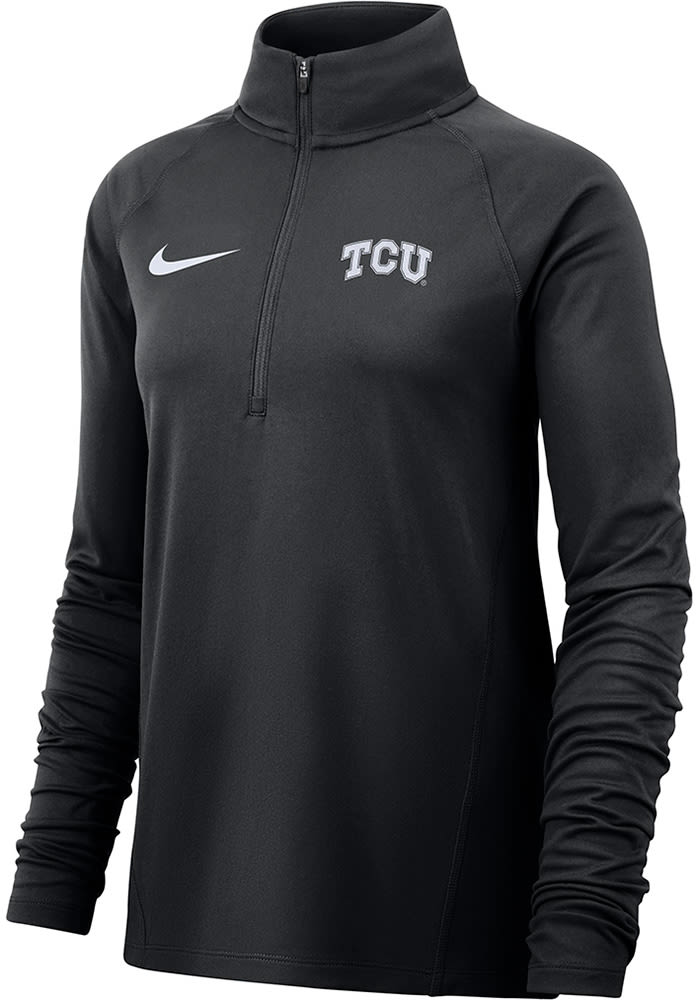 Nike Horned Frogs Womens Black Core 1/4 Zip Pullover