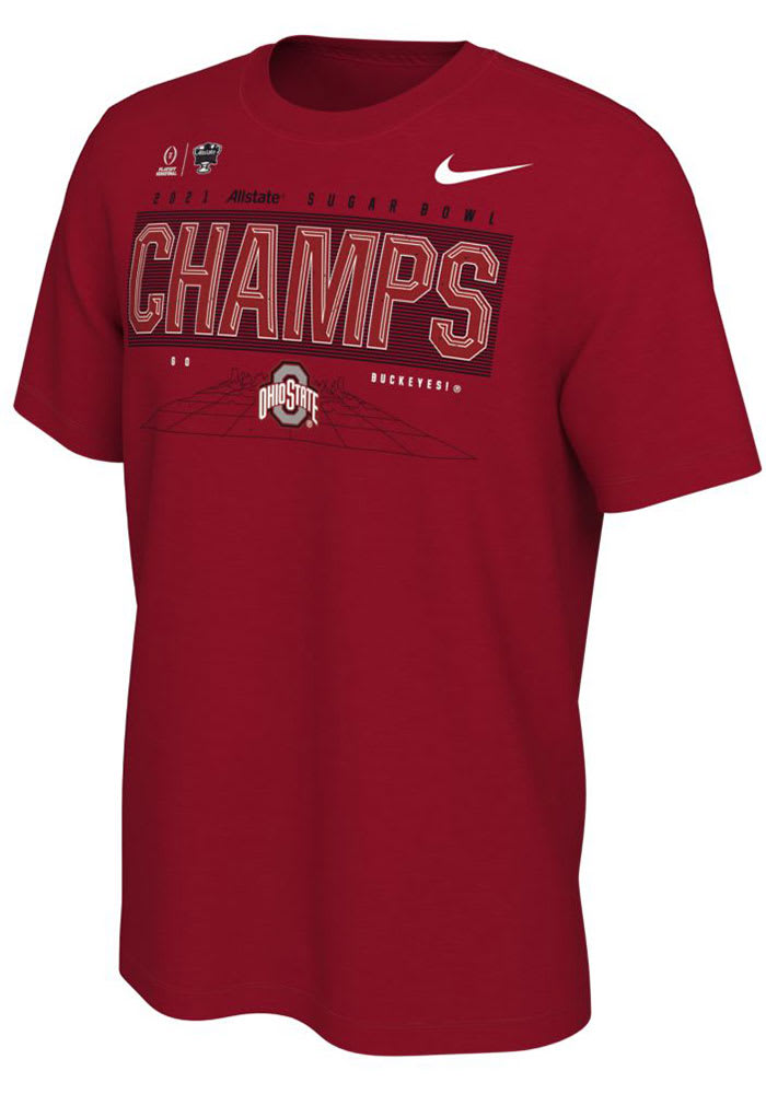 Nike Ohio State Buckeyes Red 2020 Sugar Bowl Champions Short Sleeve T Shirt