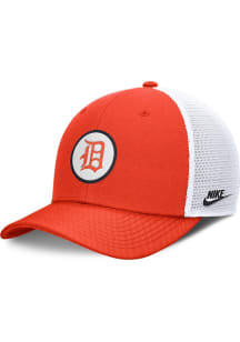 Nike Detroit Tigers Retro Dri-Fit Patch 2T Rise Trucker Adjustable Hat - Orange
