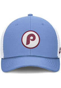 Nike Philadelphia Phillies Retro Dri-Fit Patch 2T Rise Trucker Adjustable Hat - Light Blue
