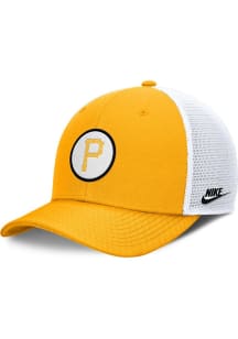 Nike Pittsburgh Pirates Retro Dri-Fit Patch 2T Rise Trucker Adjustable Hat - Yellow
