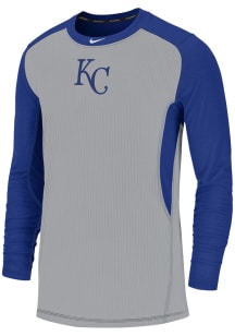 Nike Kansas City Royals Grey AC Game Top Long Sleeve T-Shirt