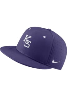 Nike K-State Wildcats Mens Purple Aero True Baseball Fitted Hat