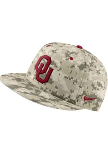Nike Oklahoma Sooners Mens Green Aero True Baseball Fitted Hat