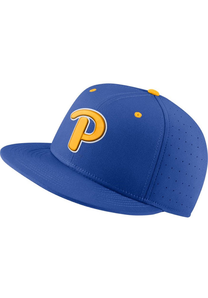 Nike Pitt Panthers Mens Blue Aero True Baseball Fitted Hat