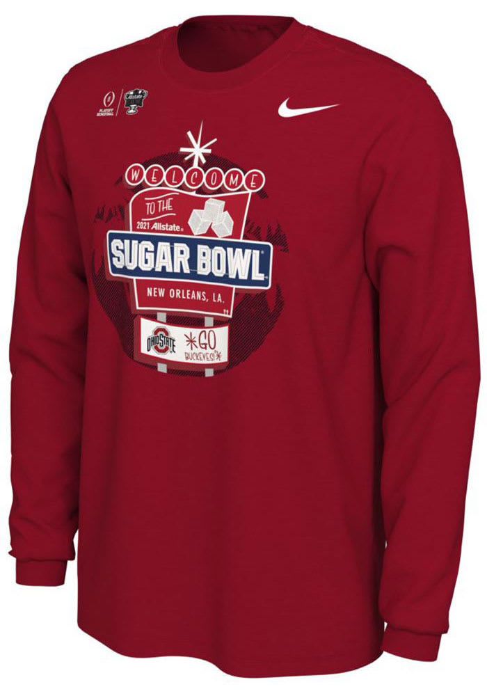 Nike Ohio State Buckeyes Red 2020 College Football Playoff Bound Long Sleeve T Shirt