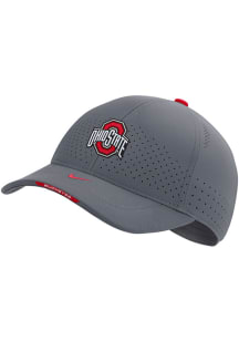 Nike Ohio State Buckeyes Mens Grey 2021 Sideline C99 Swoosh Flex Hat