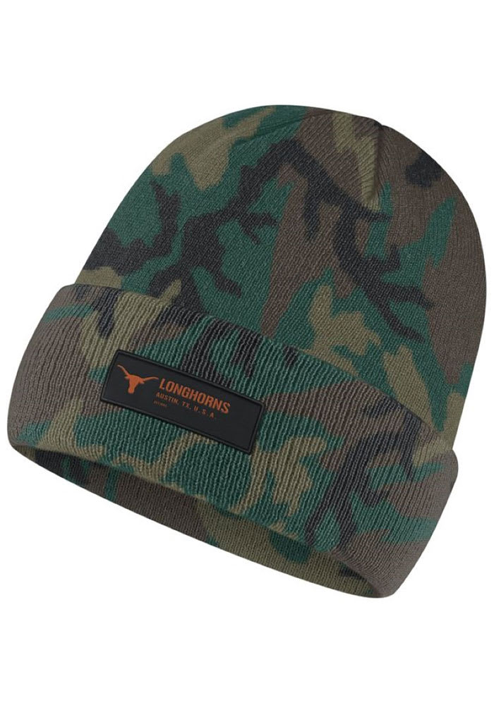 Nike Texas Longhorns Green Military Cuff Mens Knit Hat