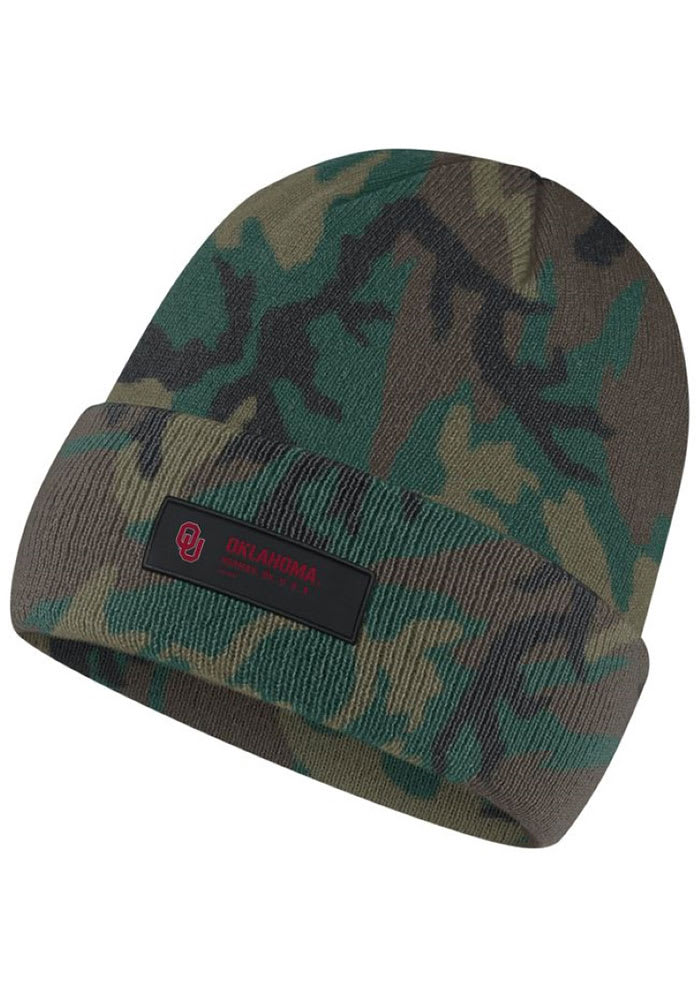 Nike Oklahoma Sooners Green Military Cuff Mens Knit Hat