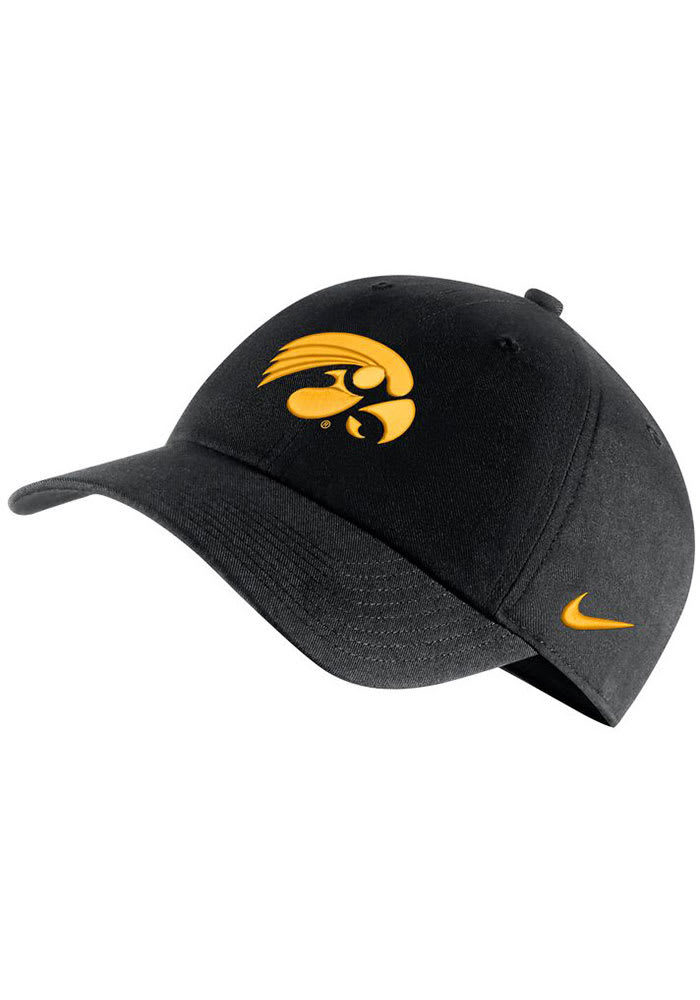 Nike Iowa Hawkeyes Primary Logo H86 Logo Adjustable Hat - Black