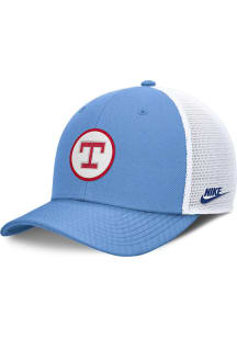 Nike Texas Rangers Retro Dri-Fit Patch 2T Rise Trucker Adjustable Hat - Light Blue