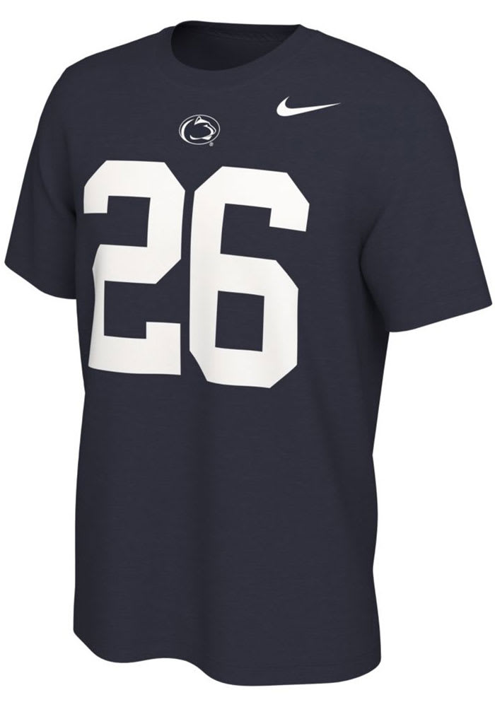 Saquon Barkley Penn State Nittany Lions Navy Blue Name and Number Short Sleeve Player T Shirt