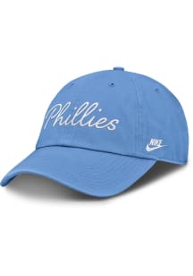 Nike Philadelphia Phillies Light Blue Retro Script Club Unstructured Womens Adjustable Hat