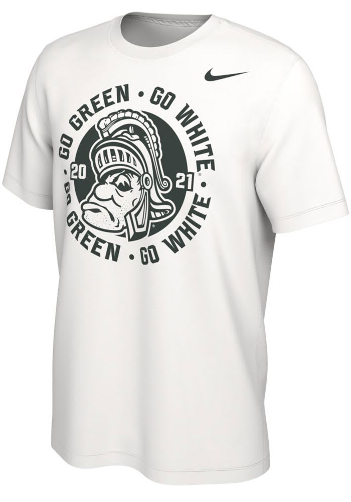 Nike Michigan State Spartans White Go Green Mantra Short Sleeve T Shirt