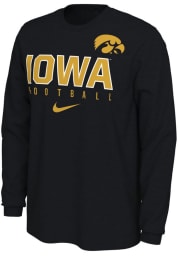 Nike Iowa Hawkeyes Black Football Long Sleeve T Shirt