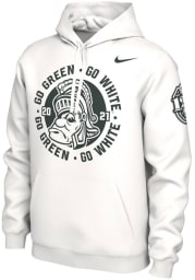 Nike Michigan State Spartans Mens White Go Green Mantra Long Sleeve Hoodie