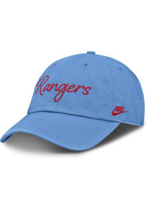 Nike Texas Rangers Light Blue Retro Script Club Unstructured Womens Adjustable Hat