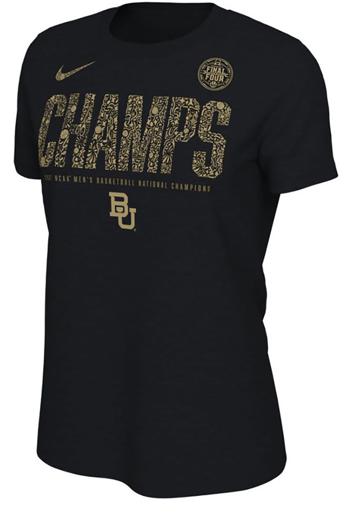 Nike Baylor Bears Womens Black 2021 National Champions Short Sleeve T-Shirt