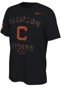 Nike Clemson Tigers Black Camo Veterans Day Short Sleeve T Shirt