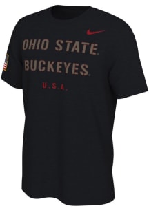 Nike Ohio State Buckeyes Black Camo Veterans Day Short Sleeve T Shirt