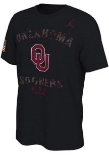 Nike Oklahoma Sooners Black Camo Veterans Day Short Sleeve T Shirt