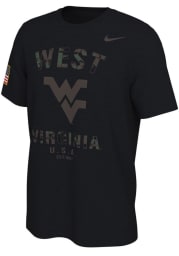 Nike West Virginia Mountaineers Black Camo Veterans Day Short Sleeve T Shirt