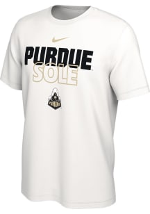 Purdue Boilermakers White Nike Sole Basketball Bench Short Sleeve T Shirt