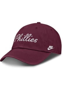 Nike Philadelphia Phillies Maroon Retro Script Club Unstructured Womens Adjustable Hat