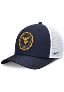 Nike West Virginia Mountaineers Modern Tradition 2T Trucker Adjustable Hat - Navy Blue