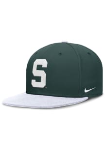 Michigan State Spartans Nike 2T Flat Brim Fitted Hat - Green