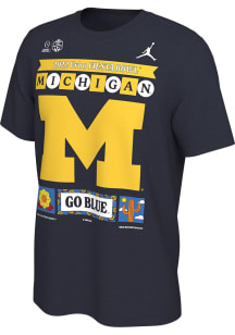 Nike Michigan Wolverines Navy Blue 2022 College Football Playoff Bound Short Sleeve T Shirt