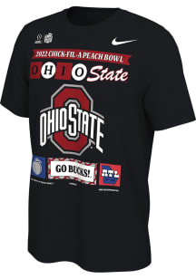 Nike Ohio State Buckeyes Black 2022 College Football Playoff Bound Short Sleeve T Shirt